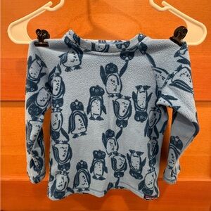 Patagonia Kids Blue Penguin Fleece Hoodie